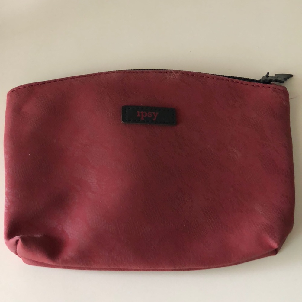 Red cosmetic bag